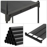 Armario de Ropa, Perchero, Burro Ropa, 124 x 43 x 182 cm, 2 Secciones para Colgar, con Compartimentos, Gran Capacidad, para Dormitorio, Salón, Lavandería, Topo RYG026R02 - details 22