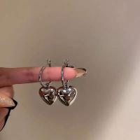 Pendientes con colgantes simples y modernos en forma de corazón para mujer, regalos navideños, pendientes retro de lujo de plata, góticos - details 12