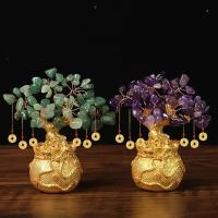 Cristal amarillo de la suerte, árbol de dinero Natural, estilo bonsái, riqueza, suerte, adornos artesanales Feng Shui - details 3