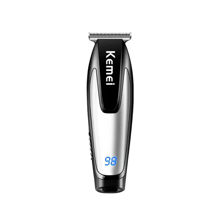 Kemei-cortadora de pelo eléctrica recargable para hombre, máquina de corte de pelo profesional, barbería, recortadora de barba, afeitadora, encendedor - 1
