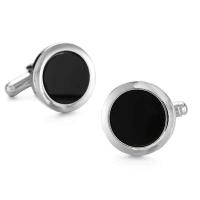 Gemelos esmaltados de latón negro de alta calidad para hombre, mancuernas de camisa francesa de estilo clásico, marca de moda, novedad de verano - details 1