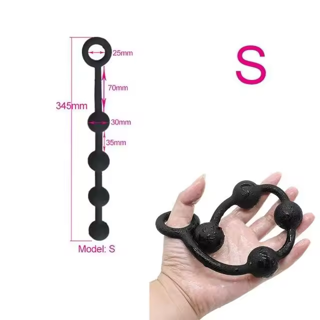Leten 2 to7cm Big BeadsButt silicona Dilatador bolas expansor Anal Plug dilatador vaginal juguetes sexuales para mujeres hombres Buttplug - 1