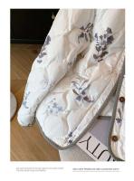 Chaqueta de Cuero Acolchada Vintage Ral Cuello Redondo, Un Suelto, Manga Larga, Abrigo de Moda para Mujeres - details 5