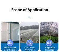 Mosquitera tejida de alta densidad - Negro Blanco Gris Malla para ventana repelente de insectos Transpirable Personalizable Corte a medida - details 0