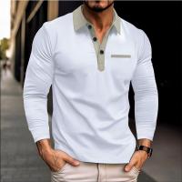 Camisetas polo de otoño para hombre, camisetas informales de manga larga con cuello vuelto - details 6