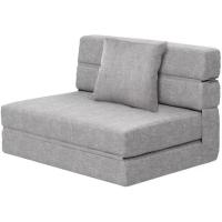 70 x 190 cm Sillón Cama Plegable, Sofá Cama Plegable con Espuma de Memoria y Almohada, Colchón de Suelo para Yoga, Oficina, Salón, Futon Sofá Cama Portada Lavable Unos, Gris Claro - details 59