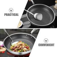 Sartén de 26/28/30cm, olla multifuncional de panal sin recubrimiento, olla de cocina de carne gruesa de acero inoxidable, Cocina de Inducción de Gas - details 2