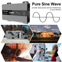 Inversor de Onda Senoidal Puro 2000W-4000W Convertidor de 24V a 220V Fuente de Alimentación de Emergencia para Caravana de Viaje al Aire Libre - details 10