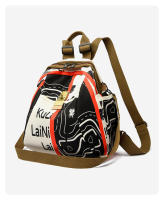 Mochila de viaje cruzada de doble uso para mujer, nueva mochila de viaje de gran capacidad con estampado de marca de moda, 2024 - details 12