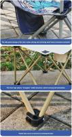 Sillas de exterior, pesca de metal para acampar, senderismo y picnic portátiles, plegables para dibujar la luna, sillas de turismo en la playa - details 7