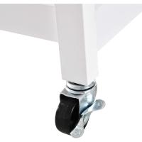 Carrito de Cocina Carro Auxiliar con Ruedas 1 Cajón 1 Armario 3 Estantes Abiertos de Almacenamiento para Comedor 66x39,5x86,5 cm Blanco - details 8