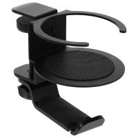 Soporte para auriculares con forma de taza 2 en 1, soporte giratorio de 360 grados para escritorio, soporte para auriculares para juegos, ahorra espacio, negro - details 3