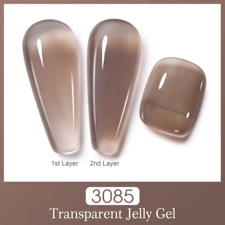 Parkson-esmalte de uñas en Gel transparente, laca semipermanente de cobertura completa, barniz Nude, capa Base superior, 12ML - 1