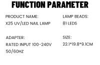 Secador de Gel de UVA Profesional 380W Lámpara LED de 84LEDs con 4 Timeros Automáticos - details 25
