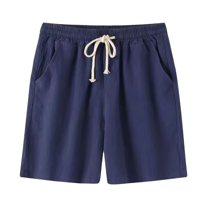 Pantalones cortos elásticos de color liso para hombre, pantalones deportivos de algodón o pantalones para correr, ropa deportiva para hombre - 1