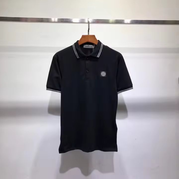 Camiseta de manga corta de moda para hombre 2025, camiseta bordada de moda Stone Island - 1