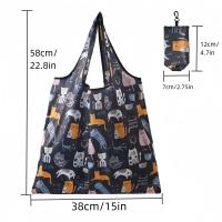 Bolsas de Compra Reutilizables de Polyester Paquete de 8, Bolsas Plegables, Lavables para Mujer con Asa de Transporte - details 4