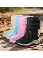 Botas de Nieve cálidas para mujer, zapatos deportivos de fondo grueso, de terciopelo, resistentes al desgaste, Invierno - details 2