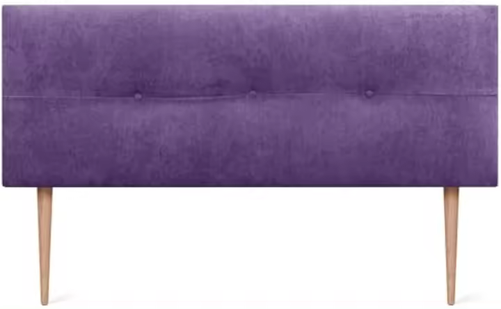 Cabecero de Polipiel o Tela Pro cabeceros Cabezal tapizado Cama Lujo (Tela Lila, 135x105cm con Patas (Camas 120/135/140)) - 1