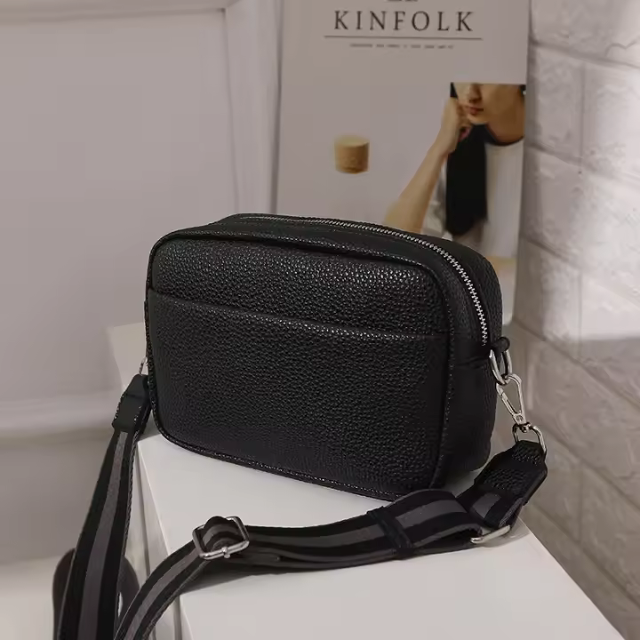 Bolsos de mujer de moda Nuevo bolso de mensajero de PU de color sólido de comercio exterior transfronterizo - 1