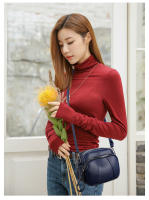Color sólido moda remaches cremallera señoras teléfono móvil bolso simple suave cuero hombro pequeño bolso cuadrado - details 3