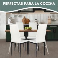 Pack de 2 Sillas de Comedor Tapizadas - Sillas Cocina Tapizadas - Pack Sillas Comedor (Blanco, 2) - details 11