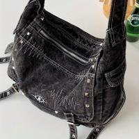 Bolso de Hombro Bordado Artístico Vintage Estilo Coreano Versátil y Moderno Cierre de Cremallera - details 4
