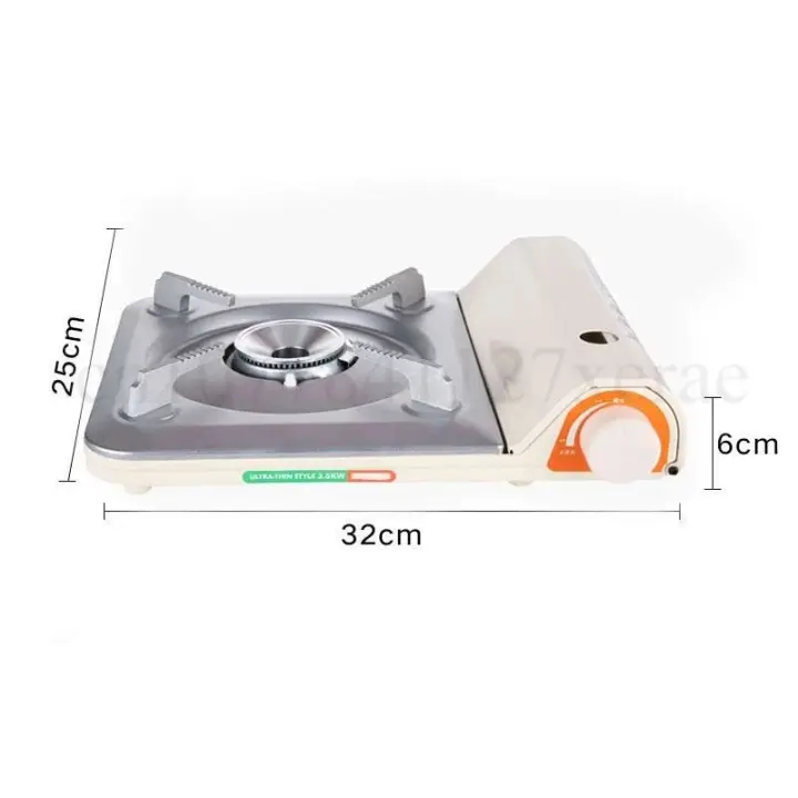 Estufa de encendido electrónico portátil de Gas ultrafino para acampar al aire libre, Picnic, cocina, tarjeta de llama de alta potencia de 3500W - 1