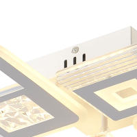Lámpara de techo acrílica moderna con LED incorporado de 46W controlable por remoto para iluminación de porche y dormitorio con Montaje flush - details 16
