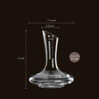 Botella de vino personalizada, base de vidrio hecha a mano, diseño ultra elegante, boquilla inclinada, 1100 ml, 37 oz - details 10