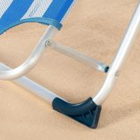 Plegable y reclinable Azul con cojín, 2 Posiciones, Aluminio y textileno, Medidas 47x95x75 cm , Peso máx. 110 Kg, Tumbonas Plegables para Playa, terraza y Camping (62300) - details 12
