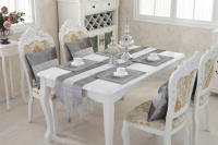 Corredor de Mesa de Terciopelo Plateado Moderno ANUMEI Cubierta de Mesa Gris Negro Decorativo Material Poliéster Hecho en China - details 26