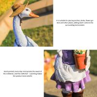 Estatuilla de Pato de Resina Exquisita Adorable Arte Duradero para Jardín Adorno de Granjero - details 3