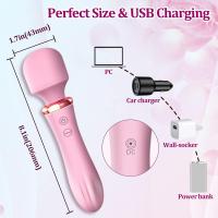 Varita de masaje AV 3 en 1 para mujer, consolador vibrador para punto G, estimulador de pezón y Vagina, función de calefacción, 10 potentes vibraciones, Motor Dual - details 13