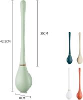 Cepillo de baño de silicona flexible para el hogar moderno, cepillo limpiador de inodoro, cepillo de baño de silicona flexible con soporte - details 0