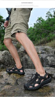 Sandalias de piel de vaca informales de gran tamaño, zapatos de playa de verano para hombres, sandalias deportivas al aire libre, sandalias de montañismo, zapatos creek - details 20