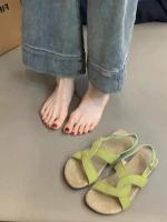 Sandalias planas de suela blanda antideslizantes y resistentes al desgaste de tendencia de color sólido a la moda para mujer - details 8