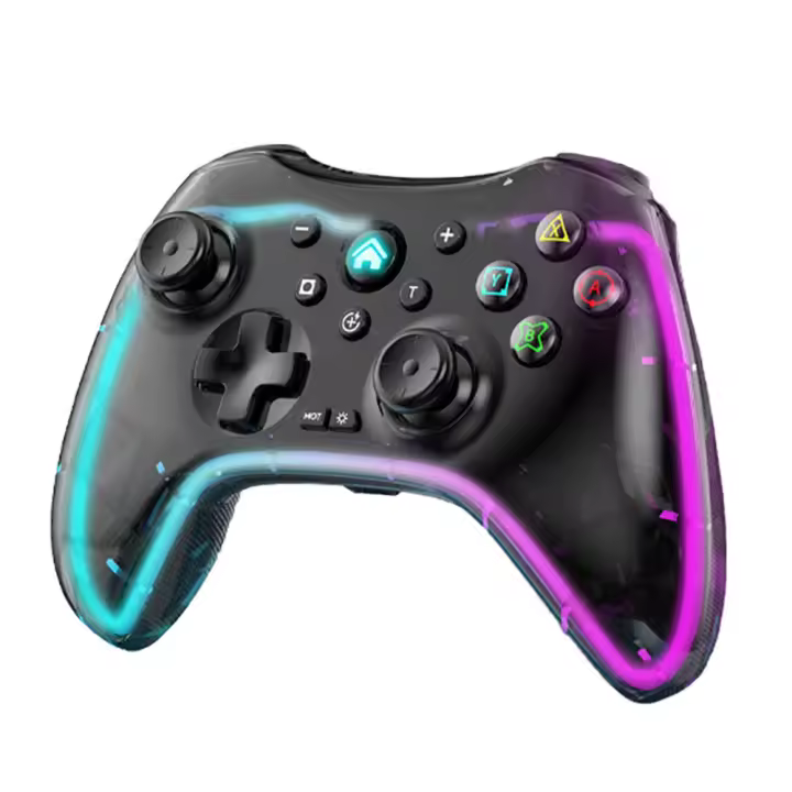 Mando inalámbrico Elite para PS4/PC, mando Bluetooth transparente con luz colorida RGB, Lite para Switch/OLED - 1