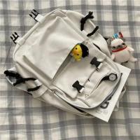 Mochila nvas grande para hombres y mujeres, cuello sual de color sólido, bolso de hombro escolar Vie, versión coreana - details 12