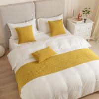 Carrileras de Cama con Diseño de Patrón de Trigo y Terciopelo Decoración de Habitación 45x240cm 45x210cm en Colores Rosa Gris Azul Verde Amarillo para el Hogar Material Poliéster Hecho en China - details 2