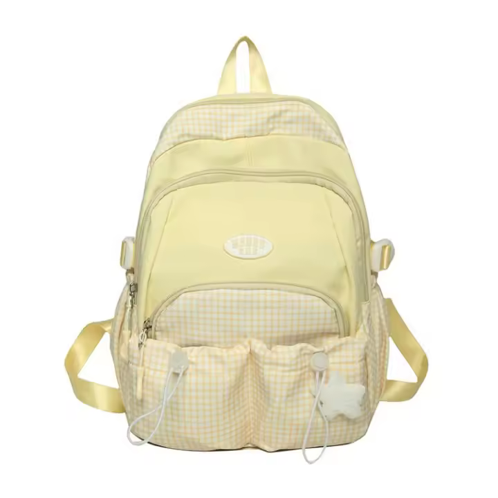 Mochila de Verano 2025 Estilo Bosque Cuadrado Arte Ocio Nylon Cremallera - 1