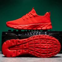 zapatos informales Unisex a la moda, calzado ultraligero de talla grande, zapatillas cómodas antideslizantes para exteriores, zapatos de malla transpirable para hombres - details 20