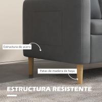 Sofá Moderno de Poliéster con 2 Bolsillos Azul Claro 200 kg de Carga Para Dormitorio Oficina - details 31