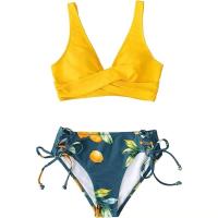 Bañador trenzado para Mujer, Traje de Baño de Dos Piezas, Conjunto de Bikini de Cintura Alta - details 1