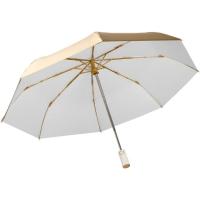 Paraguas plegable dorado automático de viaje, pequeño y ligero, 8 varillas, botón de apertura y cierre automático, portátil, mango ergonómico, protección UV 99 - details 25