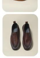 Zapatos de cuero de vaca puro de alta gama, cuero genuino, suela suave y transpirable de piel de vaca de primera capa. - details 5