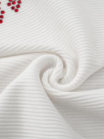 Sanhu Lianjiang Conjunto de pantalones cortos con chaleco y tirantes de diamantes de imitación rojos sin mangas con cuello en U para mujer - details 24