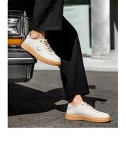 Xiaobai zapatos de hombre 2025 nueva superficie de cuero de verano deportes suela suave transpirable No. 1 zapatos de junta casual zapatos de cuero de los hombres. - details 10
