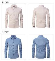 Nueva camisa social de manga larga para hombre de otoño/invierno grande 6XL de alta calidad, moda sin hierro, informal de negocios, blanco puro - details 8