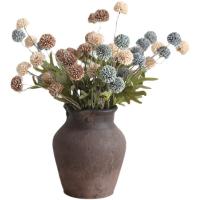 Ramo de flores artificiales de 5 cabezas, bola de flores de diente de león de seda, flores falsas, decoraciones para el hogar, jardín, boda, corona artesanal DIY, Navidad - details 2
